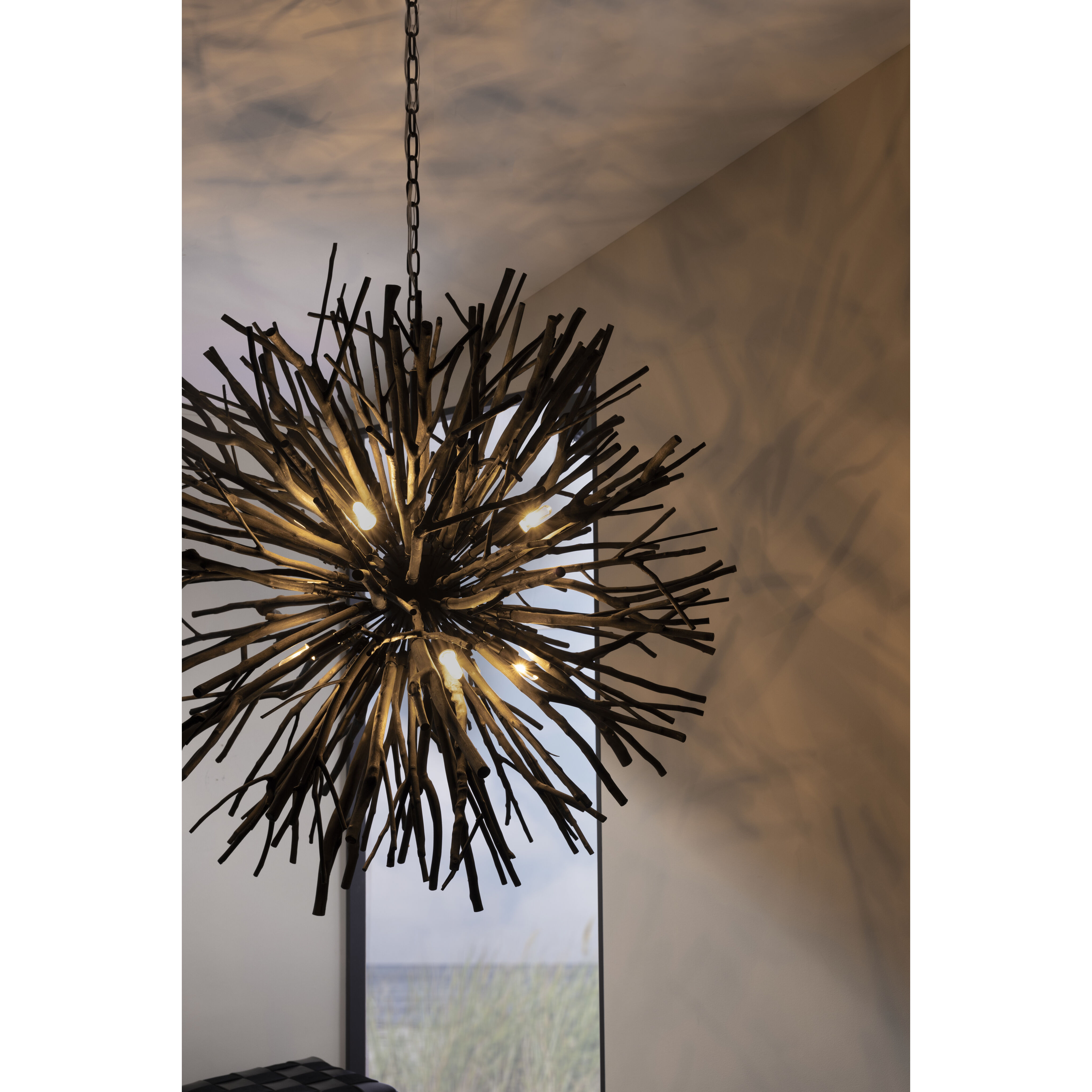 Finch 8 Light 43 inch Dark Gray Wash Chandelier Ceiling Light